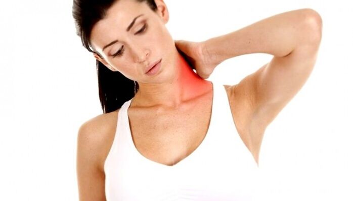 dolor de cuello debido a la osteocondrosis
